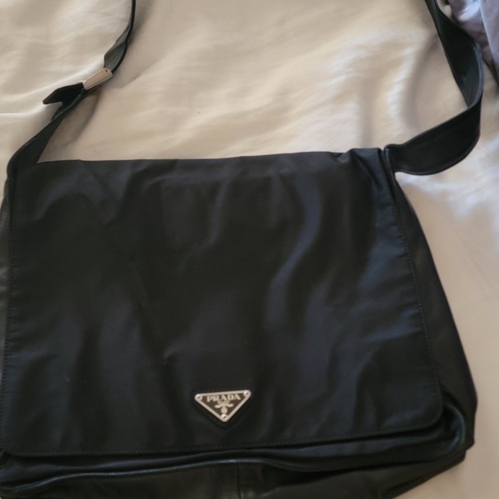 Authentic Prada Men's Black Messenger Bag